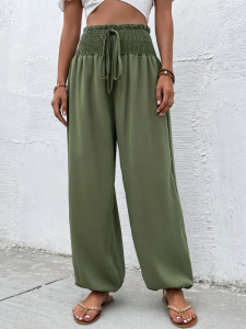 Fifth Avenue Women's Shirred Waist Cuffed Ankle Pants FAWLP33