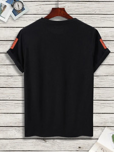Fifth Avenue Cats Motorcyle Printed MIFT128 T-Shirt - Black