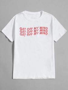 Fifth Avenue Front Back Lies Printed MIFT171 T-Shirt - White