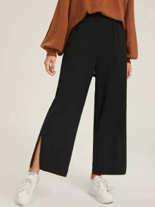 Fifth Avenue Women's Side Slit Wide Leg Detail Pants FAWLP57