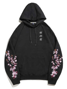 Fifth Avenue Printed Hoodie MIFT266 - Black