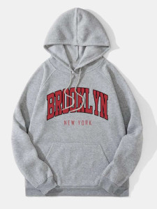 Fifth Avenue Printed Hoodie MIFT268 - Grey