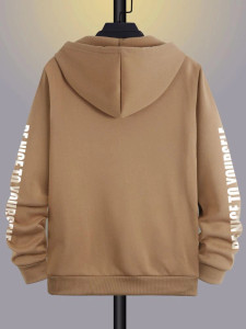 Fifth Avenue Printed Zip Hoodie MIFT276 - Brown