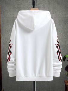 Fifth Avenue Printed Hoodie MIFT278 - White