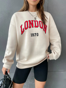 Fifth Avenue DIFT702 London Printed Sweatshirt - Cream
