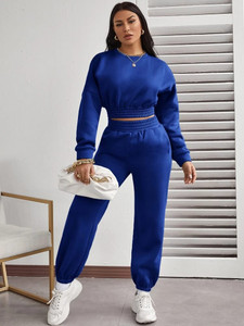 Fifth Avenue WTPS34 Elastic Waist Detail Sweatshirt and Jogger Pants Set