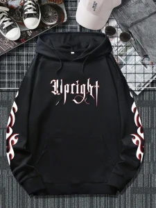 Fifth Avenue Printed Hoodie MIFT286 - Black