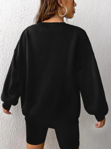 Fifth Avenue DIFT748 Brooklyn Printed Sweatshirt - Black