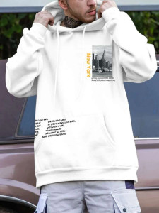 Fifth Avenue Printed Hoodie MIFT300 - White