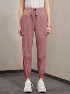 Fifth Avenue Women's Elastic Waist Cargo Pocket Detail Pants FAWLP82