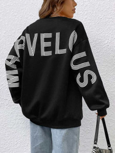 Fifth Avenue DIFT773 Marvellous Printed Sweatshirt - Black
