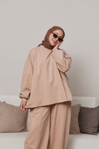 Fifth Avenue WTPS46 Oversized Detail Top and Jogger Pants Set