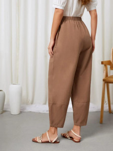 Fifth Avenue Women's Elastic Waist Pocket Detail Pants FAWLP88