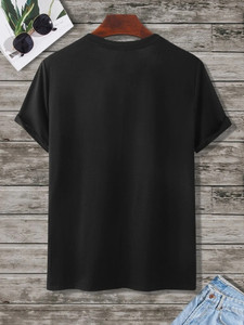 Fifth Avenue Text Printed MIFT361 T-Shirt - Black