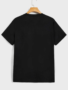Fifth Avenue Eagle Printed MIFT375 T-Shirt - Black