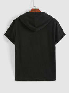 Fifth Avenue California Print MIFT393 Hooded ROKA T-Shirt - Black