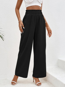 Fifth Avenue Women's Elastic Paperbag Waist Pocket Detail Pants FAWLP102