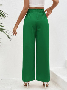 Fifth Avenue Women's Elastic Paperbag Waist Pocket Detail Pants FAWLP103