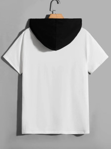 Fifth Avenue Panda Print MIFT412 Hooded ROKA T-Shirt - White Black