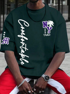 Nine Zero NY Comfortable Printed NZMT6 T-Shirt - Green