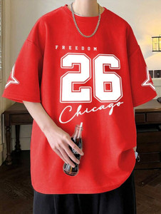Nine Zero Chicago 26 Printed NZMT7 T-Shirt - Red