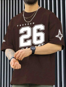 Nine Zero Chicago 26 Printed NZMT7 T-Shirt - Brown