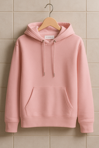Fifth Avenue Women's Basic Pullover Kangaroo VC Hoodie - Pink