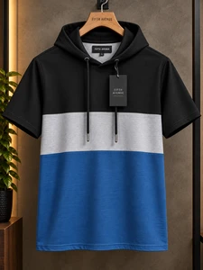Fifth Avenue KLINZIT Color Block Hooded T-Shirt