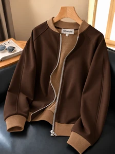 Fifth Avenue Zip Detail Womens Fleece Bomber Jacket FA26W03