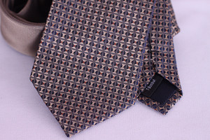 Tayyab Bombal Men's Fawn/Black Pattren Necktie