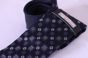Tayyab Bombal Men's Black/Grey Necktie