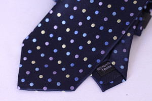 Tayyab Bombal Men's Blue Polka Dots Necktie