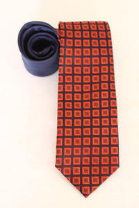 Tayyab Bombal Men's Copper/Navy Necktie