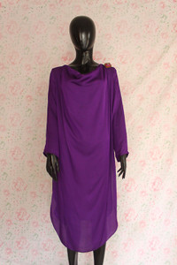 Purple Satin Silk Top by Marvi