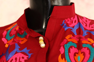 Maroon Stone Boski Shirt By Marjan