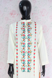 Offwhite Silk Lawn Shirt By Marjan