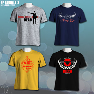 Bundle of 4 Printed T-Shirts FF3 by Velo