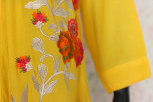 Yellow  Silk Lawn Shirt 2 By Marjan