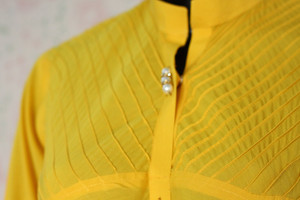 Yellow  Silk Lawn Shirt 2 By Marjan