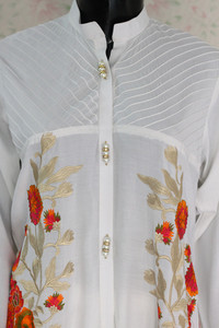 White  Silk Lawn Shirt 2 By Marjan