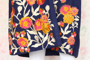 Navy Blue Silk Lawn Shirt 2 By Marjan