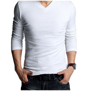 Set Of 3 Long Sleeves V Neck T-Shirts By Tee Tall