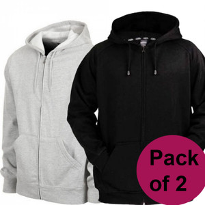 Pack of 2  Premium Fleece Zip Hoodies by Tee Tall
