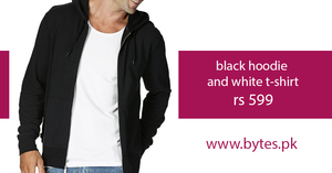 Pack of Black Hoodie and White T-Shirt by Tee Tall