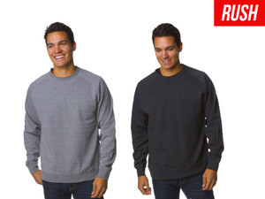 Pack of 2 Raglan Fleece Sweatshirts by Rush