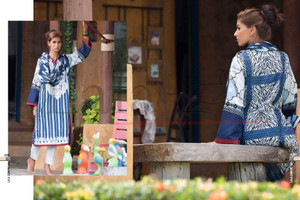 Lala Vintage Semi Stitched  Embroidered Kurti With Stole  Design LVMK-02