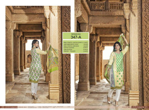 Irma Embroidered Chiffon and Lawn Design 347-A