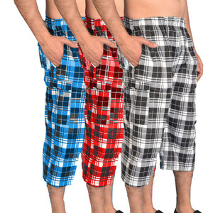 Pack of 3 Checkered Cargo Shorts