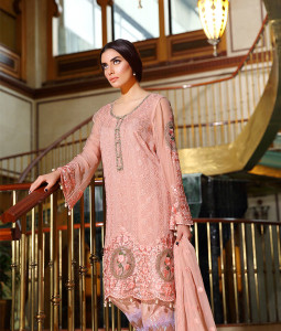 Noor by Saadia Asad Chiffon 2016 Floral Damask