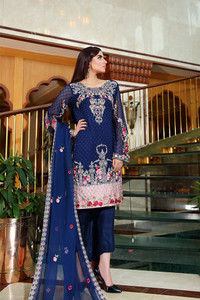Noor by Saadia Asad Chiffon 2016 Blue Heaven